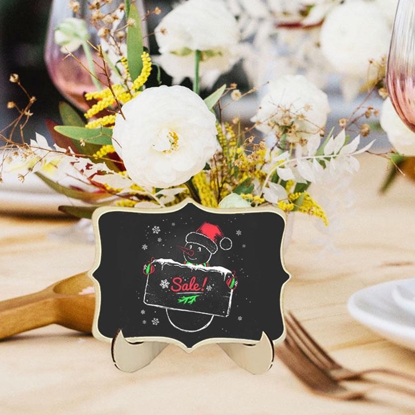 

LNB-1217 SET 10PCS Papan Tulis Kapur Kecil / Mini Chalkboard / Papan Kapur Menu Cafe / Papan RESERVED Premium