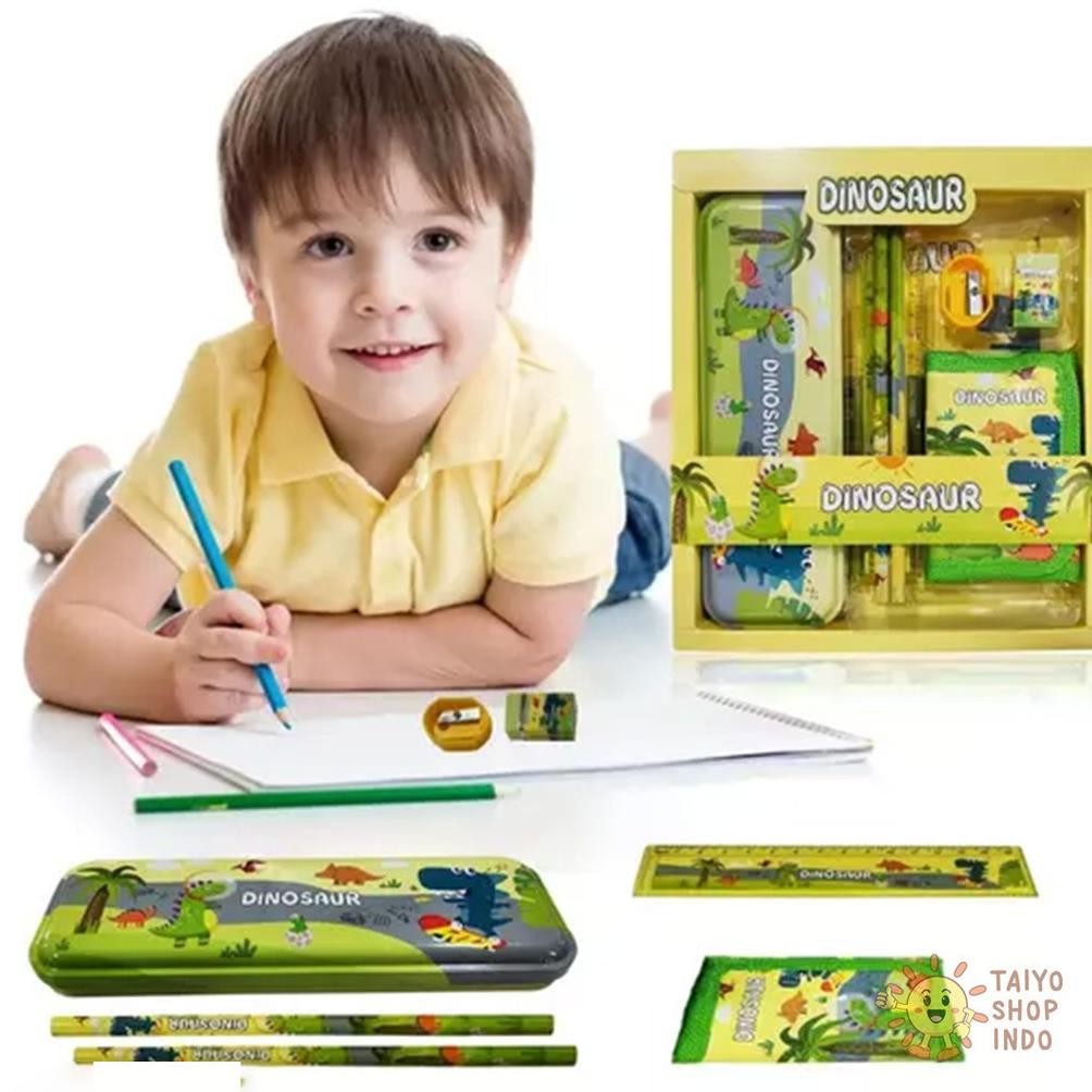 

ede-78 TAIYO Alat Tulis Set Anak 7in1 Karakter Stationery Kotak Pensil Perlengkapan Sekolah Bingkisan Termurah