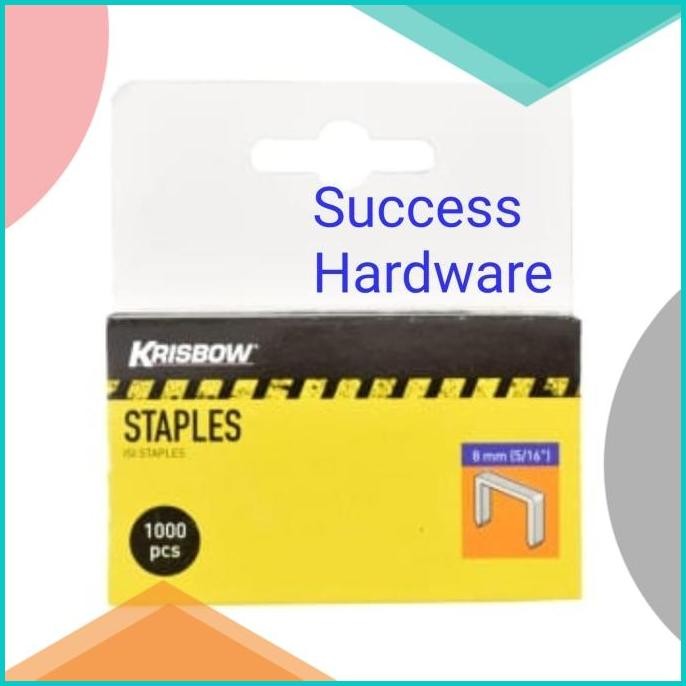 

KRISBOW SET STAPLES 8MM 1000 PCS STAPLES 8MM 1000PCS (LENGTH 11.3MM)