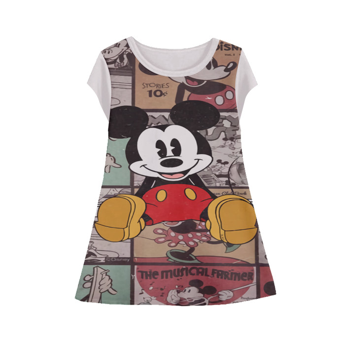 Baju Dress Anak Perempuan Mickey Mouse v13 Tunik Anak Wanita Untuk Umur 1-12 Tahun - kaosanakmurahme
