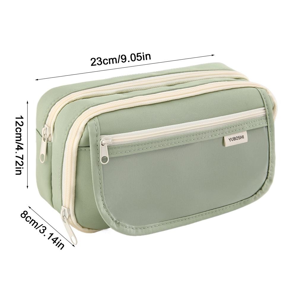 

An85 1Pc Large Capacity Pencil Bag Flip Cover Stationery Bag Simple Stationery Box School Office Supplies Stationery Original