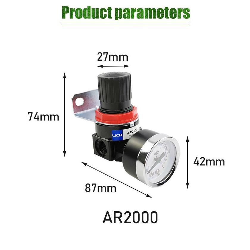 Kompresor Udara AR2000 Air Regulator Angin Ukuran 1/4 inch Kompresor Angin