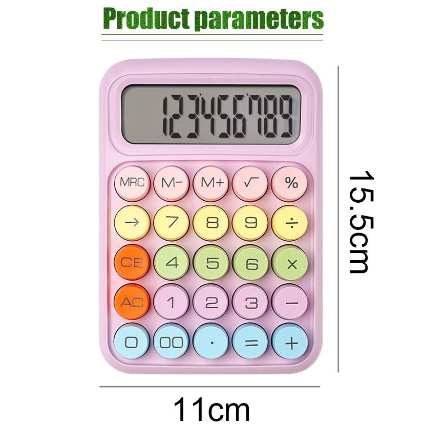 

Kalkulator Kawaii Korea Dopamin Kalkulator / Display Besar Keyboard Dot Mekanik Tombol Besar / Alat Tulis Sekolah&Kantor / Kalkulator Elektronik Warna Permen