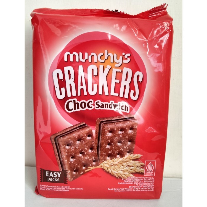 

Munchy'S Crackers Choc Sandwich / Biskuit Cream Cokelat / Biscuit Chocolate