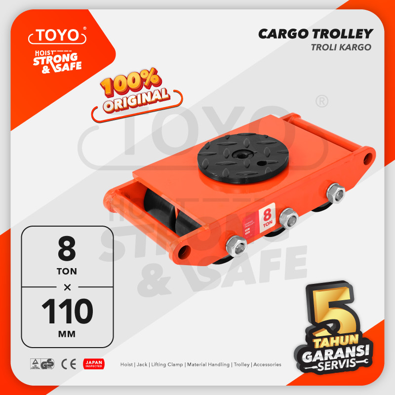 TOYO Cargo Trolley / Dolly Skate Roller 8 Ton
