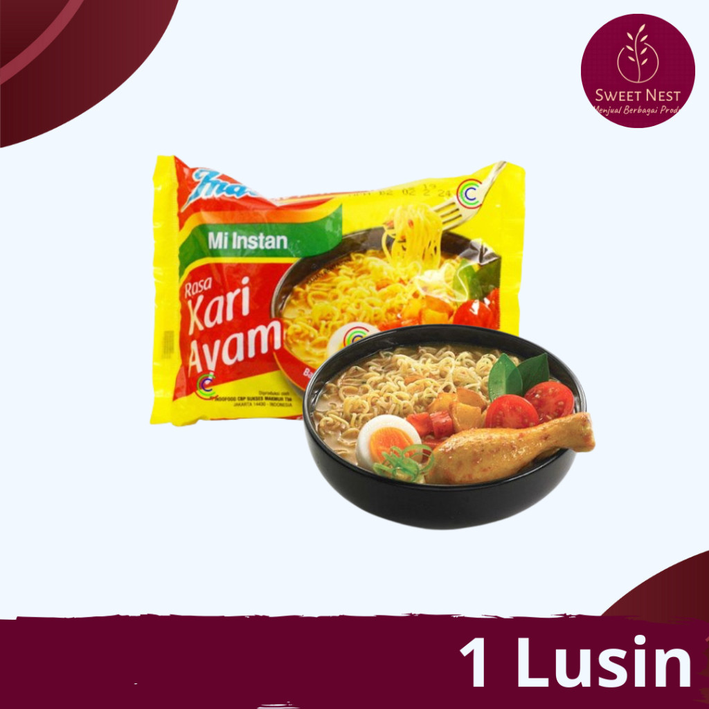 

Indomie Mie Instan Kari Ayam Satu Lusin - 12 PCS (Bundling)