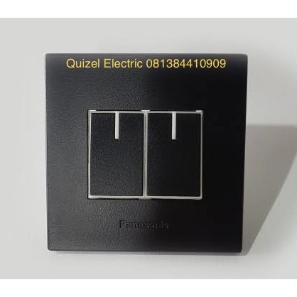 Saklar Seri Hitam Dengan Indikator Lampu Panasonic