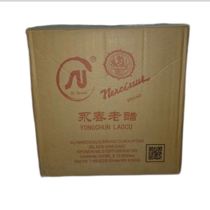

Cuka Hitam Black Vinegar SU Brand 640ml Per Dus Isi 12pcs