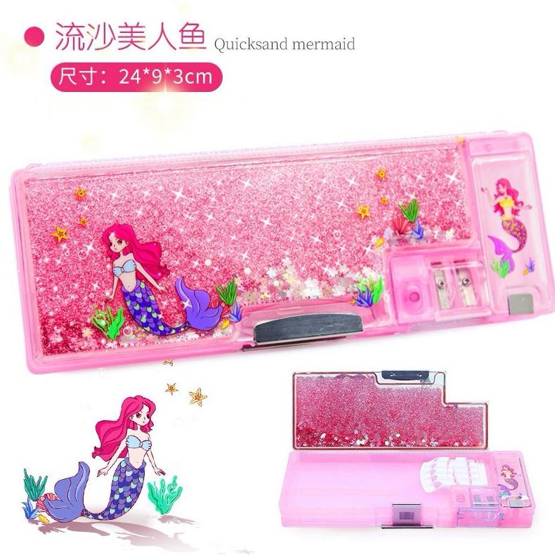 

PROMO Kotak Pensil Magnet Glitter Air / Tempat Pensil karakter 2 sisi ke-21