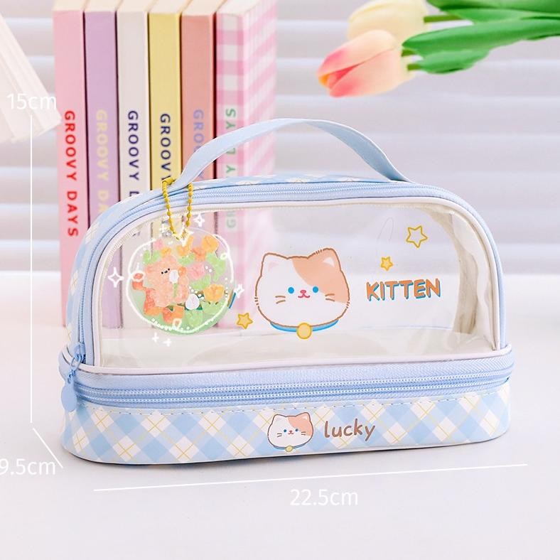 

SPECIAL Mismi Abigail Pencil Case Kotak Pensil Sekolah Kapasitas Besar Dual Slot Trendy Stylish - PC5A ukd-23