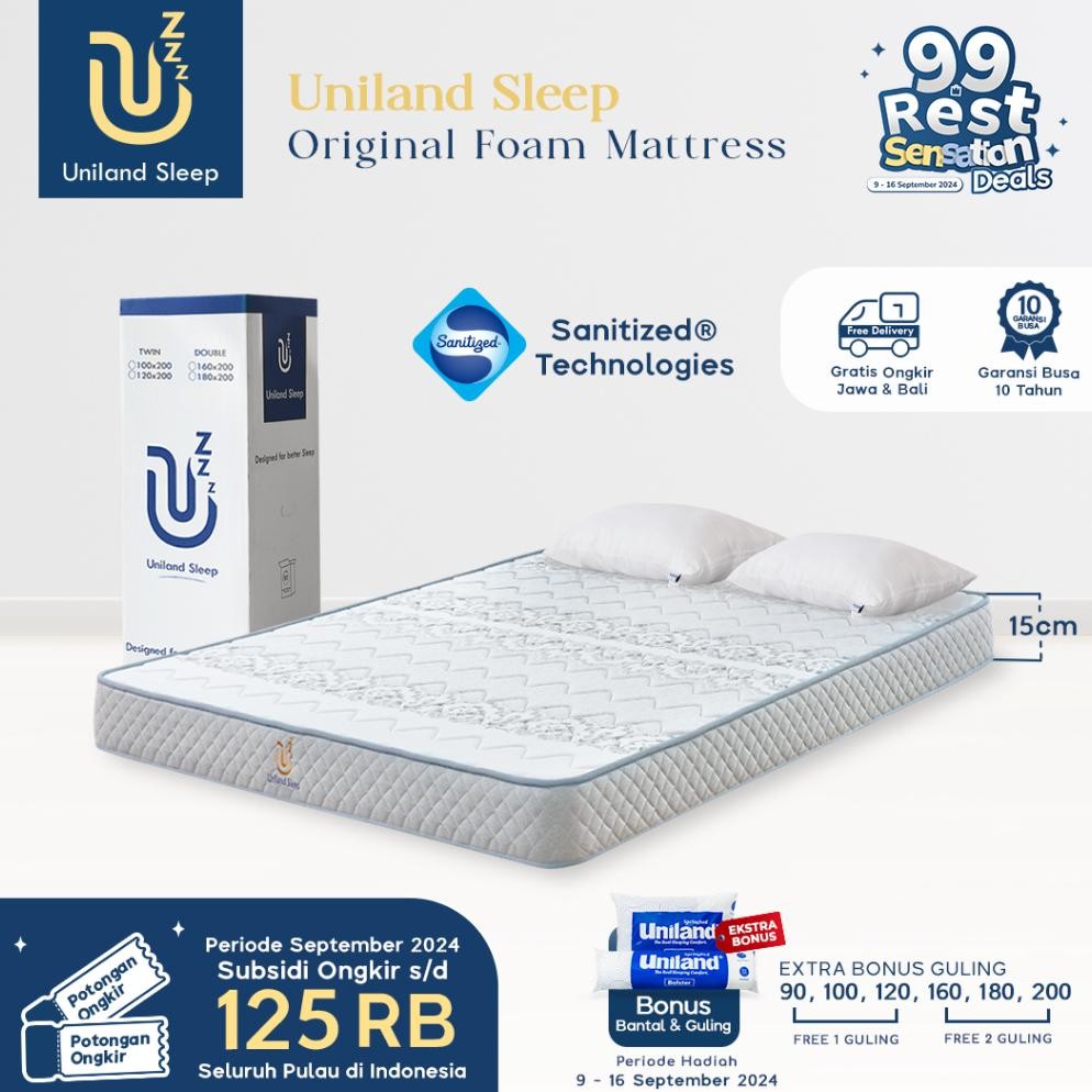 Uniland Sleep 90x200 / Single Size / Kasur Busa / Pocket Spring