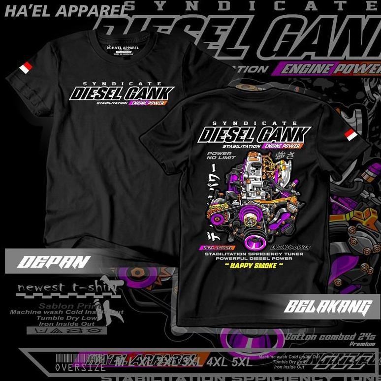 Promo Kaos Diesel Gank V3 T-Shirt Distro Engine Power Pakaian Pria Wanita