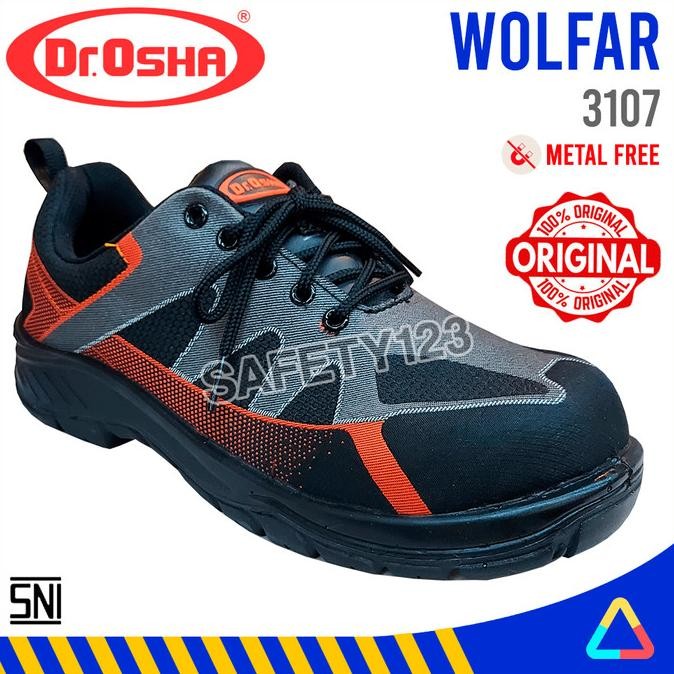 Sale Dr Osha 3107 Wolfar Metal Free Composite Sepatu Safety Shoes Sporty