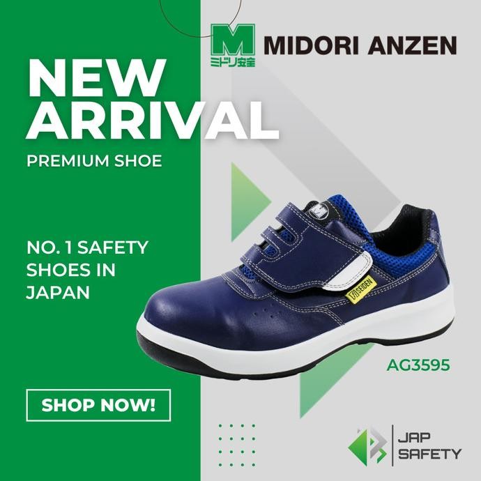 Sale Midori Anzen Ag3595 Navy Sepatu Safety / Safety Shoes