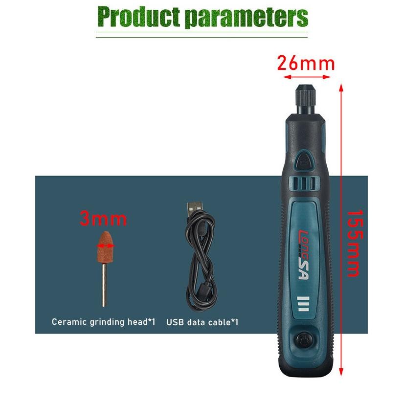 Gergaji, Mesin Pemotong, & Gerinda Bor Mini Grinder Set Tuner / Aksesoris Mesin Ukir Poles Gerinda L