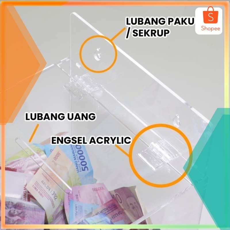 

Grosir Kotak Amal Akrilik / Kotak Saran Acrylic Model Hanging 20x20x20 cm - Clear Keren