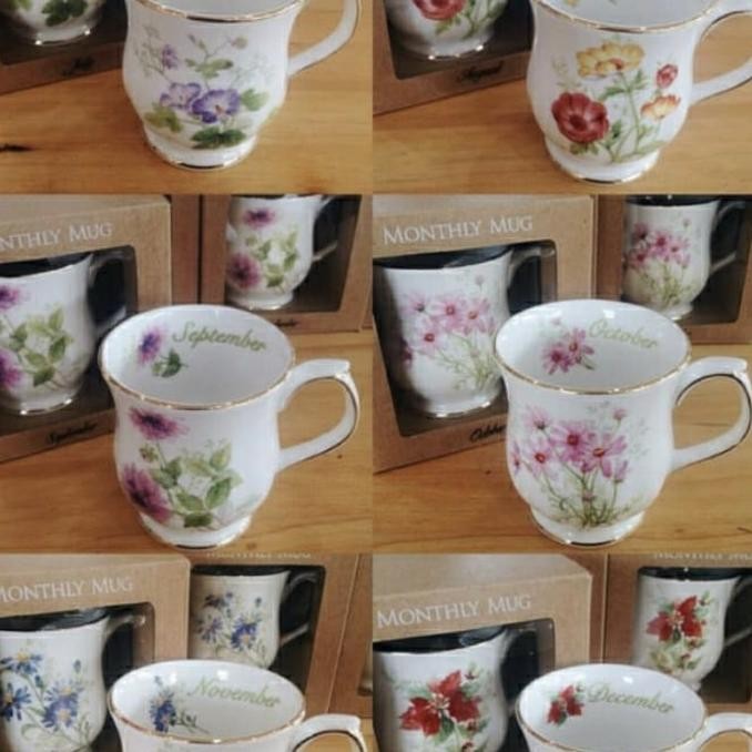 Saint James Monthly Ceramic Mug Cangkir gelas bulan birthday st james CS81