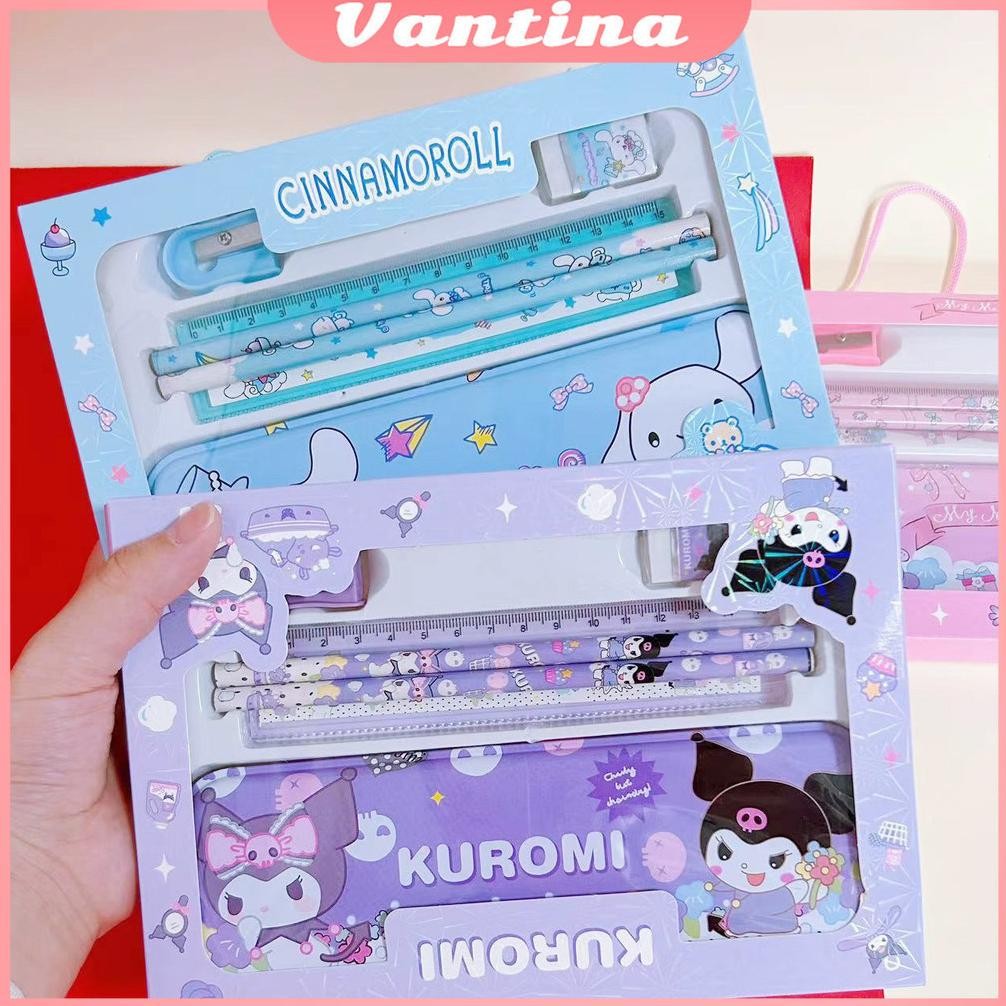 

ghs-55 Kotak Pensil Anak Set 7 in 1 Stationery Untuk Hadiah Anak Sekolah Sanrio / Alat Tulis Set Kotak Pensil Karakter Kuromi /Stationery Untuk Hadiah Anak / Kotak Pensil / Alat Tulis Termurah