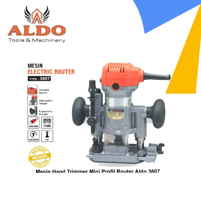 MESIN HAND TRIMMER MINI ROUTER 1/4" 3607 ALDO RESTOCK