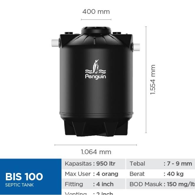 Penguin Bis-100 1000 Liter Septic Tank Biorotech
