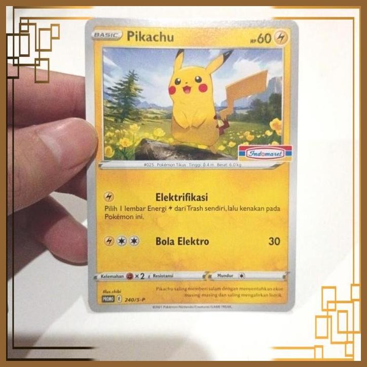 [WHB] PIKACHU PROMO INDOMARET 240/S-P POKEMON TCG INDONESIA