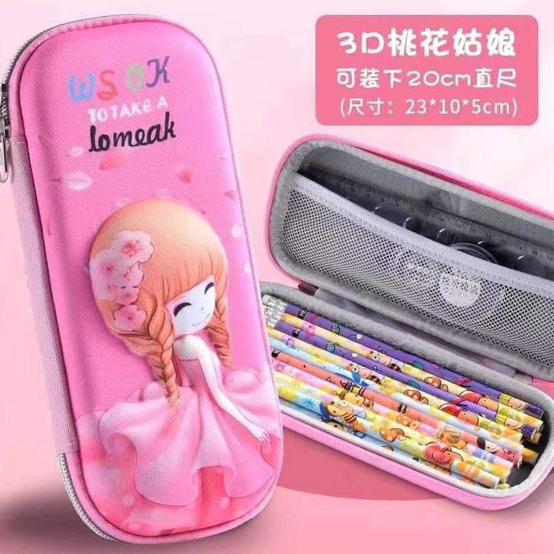 

fth- Kotak Pensil Karakter 3D Anak Kartun Stationary / Pensil Case Berkualitas