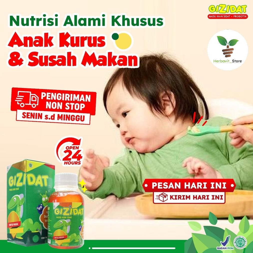 Gizidat Penambah Makan Anak Penemuk Berat Badan / Gemuk Sehat Susu / Bayi Shp21