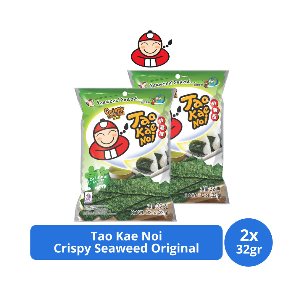 

Tao Kae Noi Crispy Seaweed Original 32gr x 2 pcs