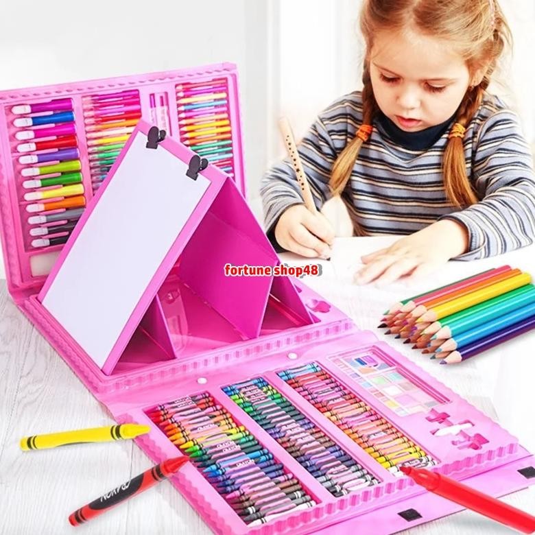 

ht-12 Crayon Set 208 Pcs Pensil Warna Lengkap Krayon Set Alat Menggambar Mewarnai Cat Air Lukis Anak Sale