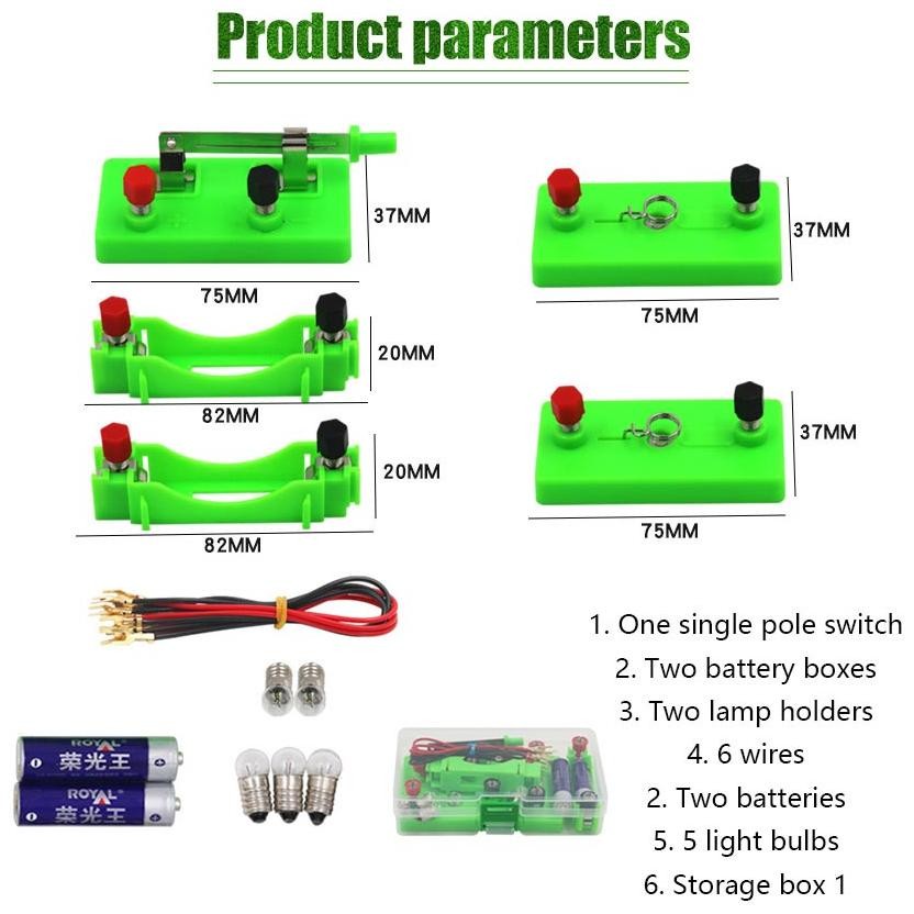Mainan Ilmu Pengetahuan Alam & Teknologi Rangkaian Eksperimen Sekolah Dasar Seri dan Paralel Anak-an