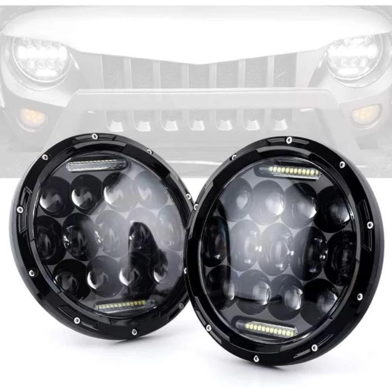 PROMO Lampu LED Daymaker 7 inci bulat Harley Cb Jimny Katana lampu motor mobil universal