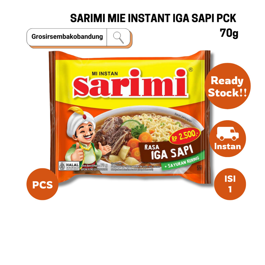 

SARIMI MIE INSTANT IGA SAPI PCK 70g - 1 Pcs - Kota Bandung