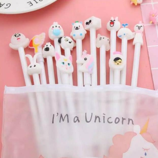 

hj-77 (12pcs atau 20pcs) Pen karakter/pen fancy/pen kantong/pen mix /pen dapet pouch/pen 12/20pcs + dompet Viral