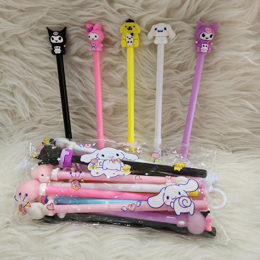 

uk-75 Bulpen Pulpen Set Sanrio With Pouch Viral Isi 20 Pcs Terlaris
