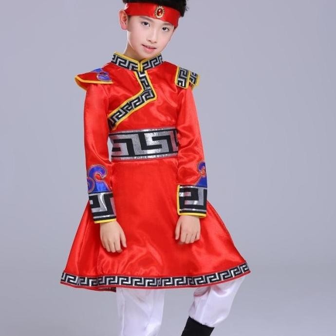 oiu Baju tradisional Mongolia kostum costum anak negara Mongolia halloween TERLARIS