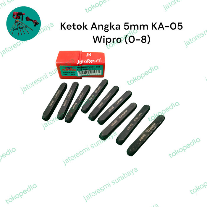 

```````] Ketok Angka 5mm KA-05 Wipro (0-8) Fingure Punch Set 5mm