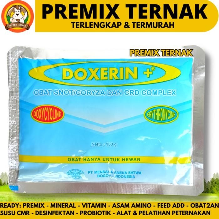 DOXERIN PLUS 100 GR - Obat Unggas Ayam Snot Pernafasan Complex Mensana Kualitas Terbaik