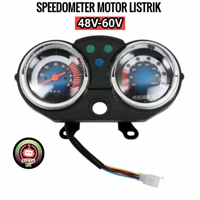 Speedometer + Indikator Baterai Sepeda Listrik Motor Listrik 48V / 60V Original