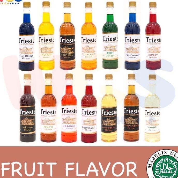 

Trieste Syrup Varian Fruit Flavour 650 Ml - Halal Mui