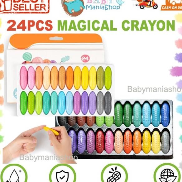 

Magical Crayon 24 Pcs Crayons Set Bayi Anak Peanut Yplus Uk Mudah Diha