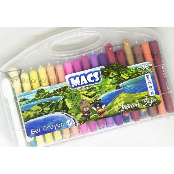 

Gel Crayon | Silky Crayon | Krayon Macs 36 Warna Dapat Dicuci