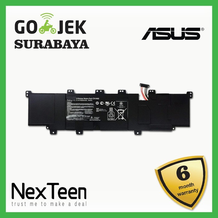Original Baterai Asus VivoBook S300 S300C S300E S400CA F402CA X402CA V300CA V400CA C31-X402