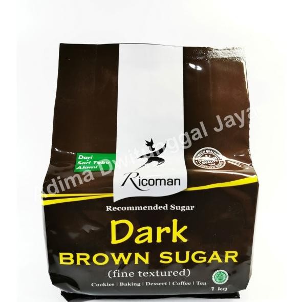 

Dark Brown Sugar Ricoman 1 Kg / Gula Coklat