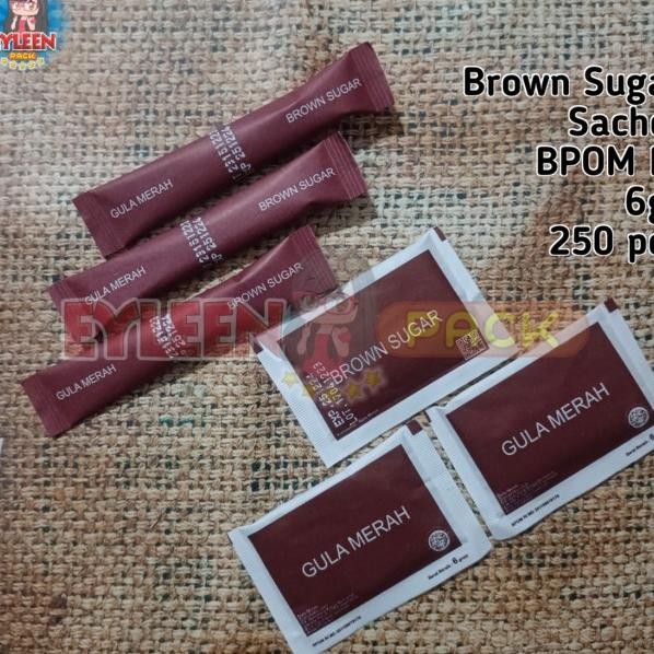 

Brown Sugar Sachet / Gula Merah Sachet Isi 250 Pcs Gula Hotel Sachet