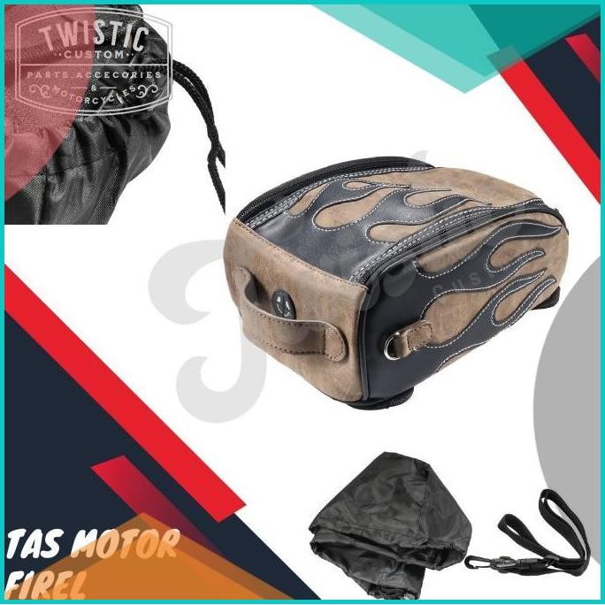 Tas Kulit Tank Bag Tankbag Tangki Magnet Depan Firel Motor Universal