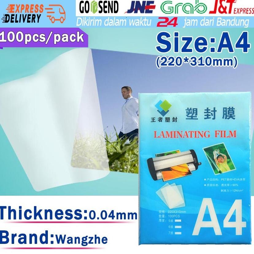

Murah 100 Pcs / Pack Ukuran A4 Film Laminating Pet Eva Untuk Mesin Laminating Cuci Gudang