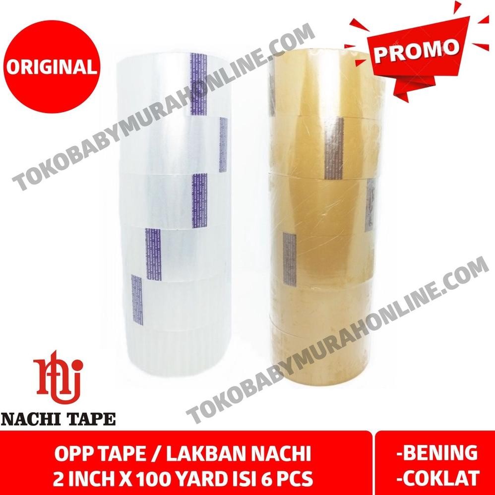 

Kekinian (Slop ) Lakban Nachi Bening Isi 6 / Opp Nachi 2 Inchi / Lakban Nachi Coklat 2 Inch Isi 6 Flase Sale