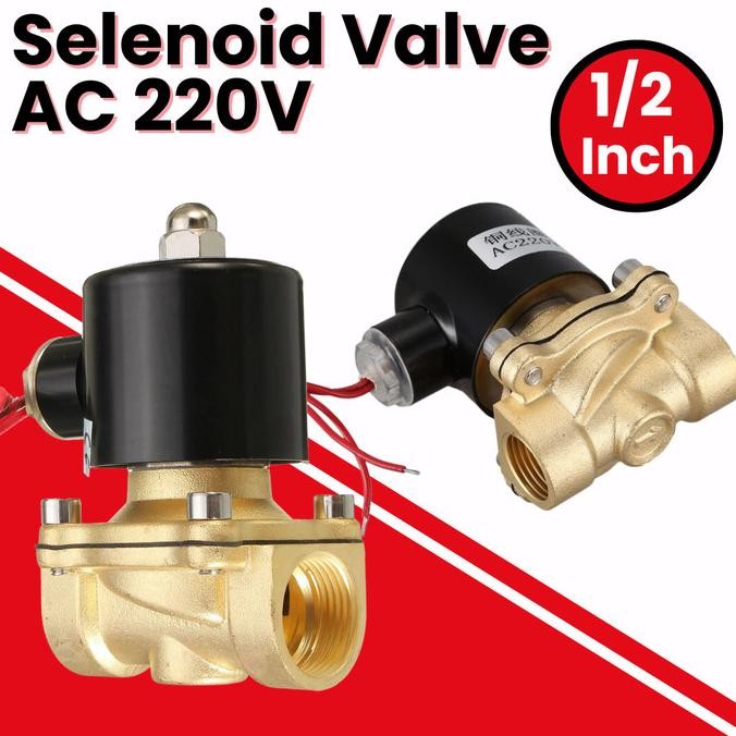 PROMO Selenoid Valve 1/2 inchi selenoid water valve 2 way Kran listrik