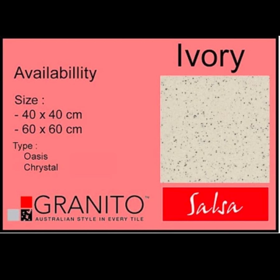 GRANIT LANTAI GRANITO IVORY CRYSTAL POLISHED 60X60/1.44M FREE ONGKIR