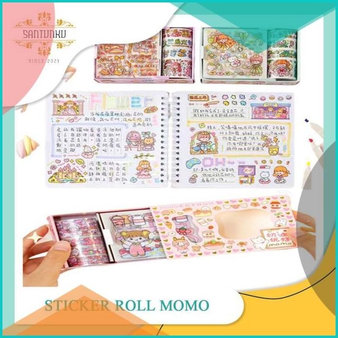 

STICKER ROLL MOMO 2D WASHI TAPE ROLL KOREA [SANTUNKU] 140BZ4 last sto